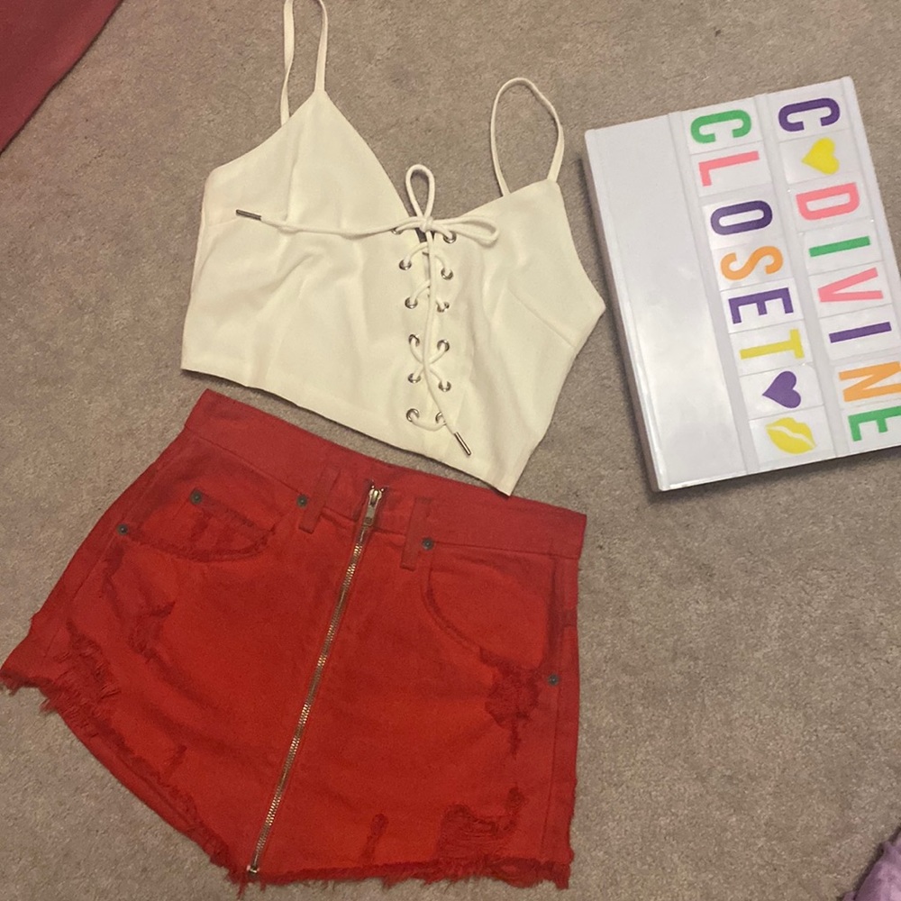 Tiger Mist tie top! Size XS! Worn once!